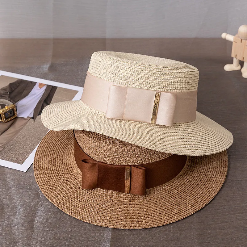 Italian Fedora Hats Women Straw Hat Fashion Top Hat Sun-Proof