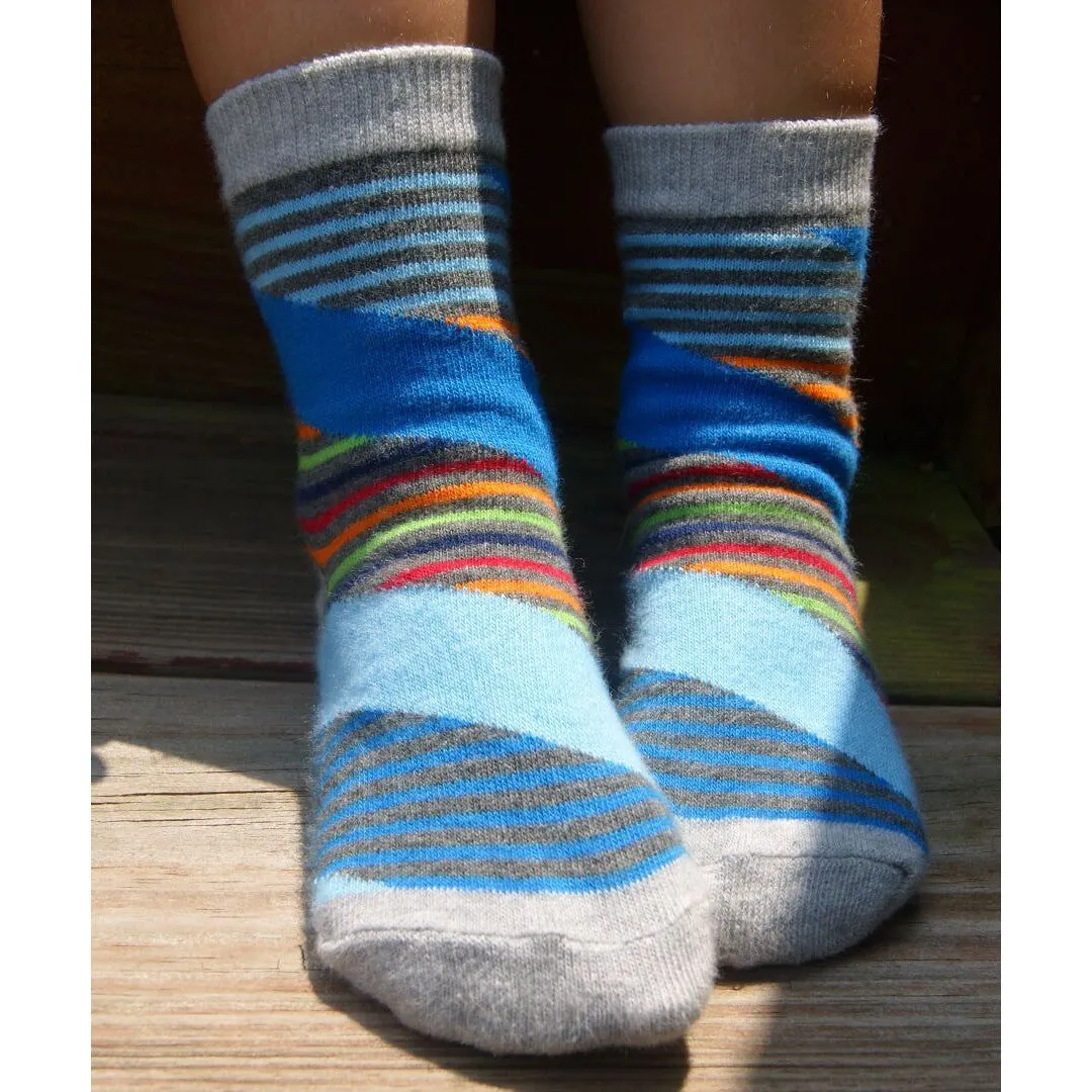 Jefferies Socks Colorful Multi Stripe Crew Socks (3 Pair Pack)