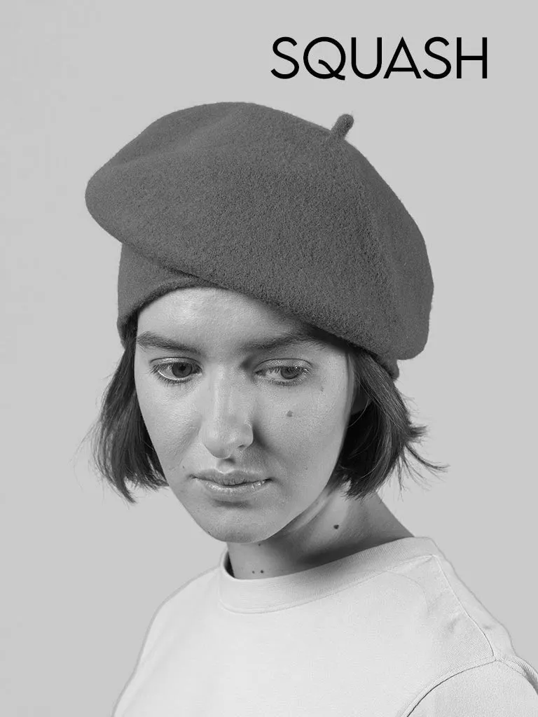 KOPKA Roll Up Woollen Beret - Pebble