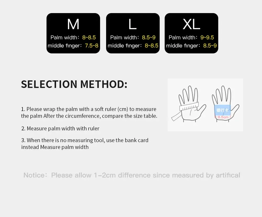 Kyncilor Gym Cycling Gloves Full Finger Touch Screen Waterproof Bike Gloves for Men Women Guantes Ciclismo Bicycle Gloves