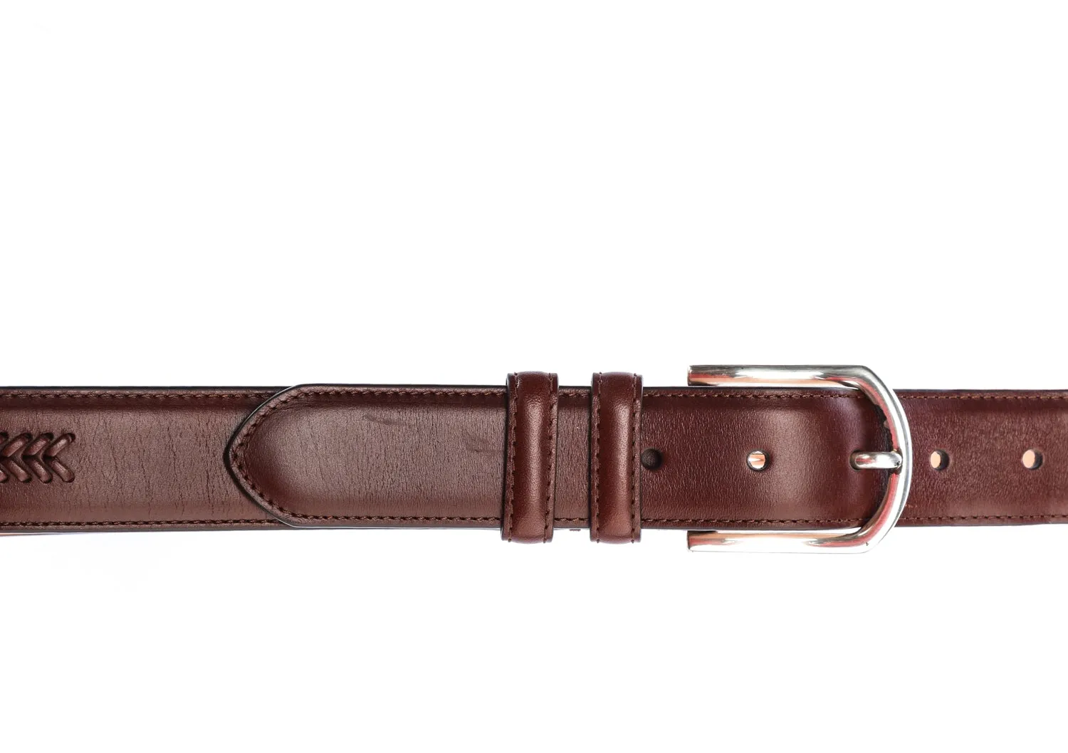 Leyva Woven Leather Belt in Brown