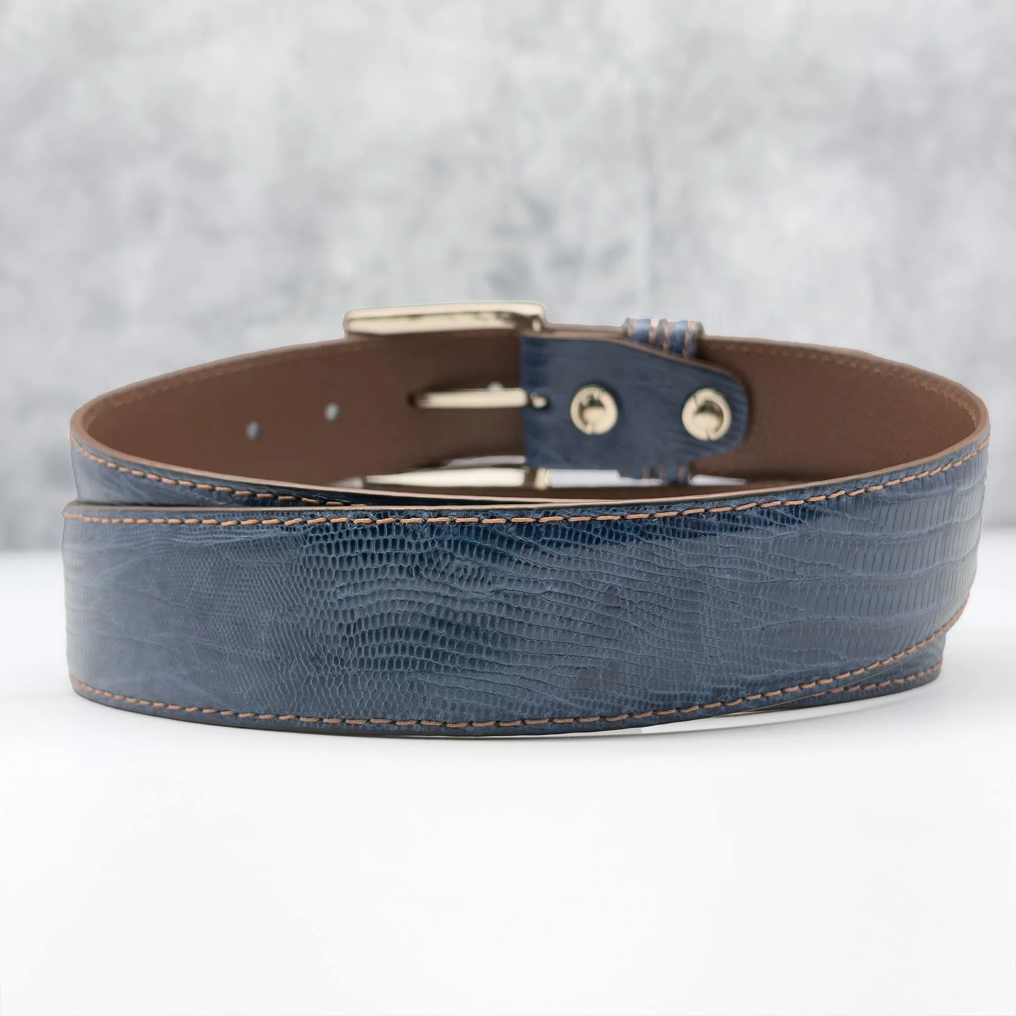 Lizard Belt: Denim