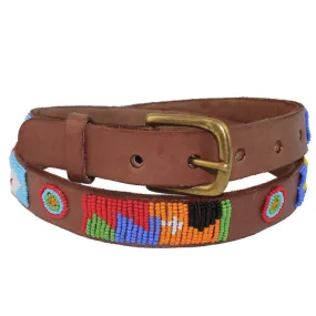 Multi Charu Beaded Leather Belt