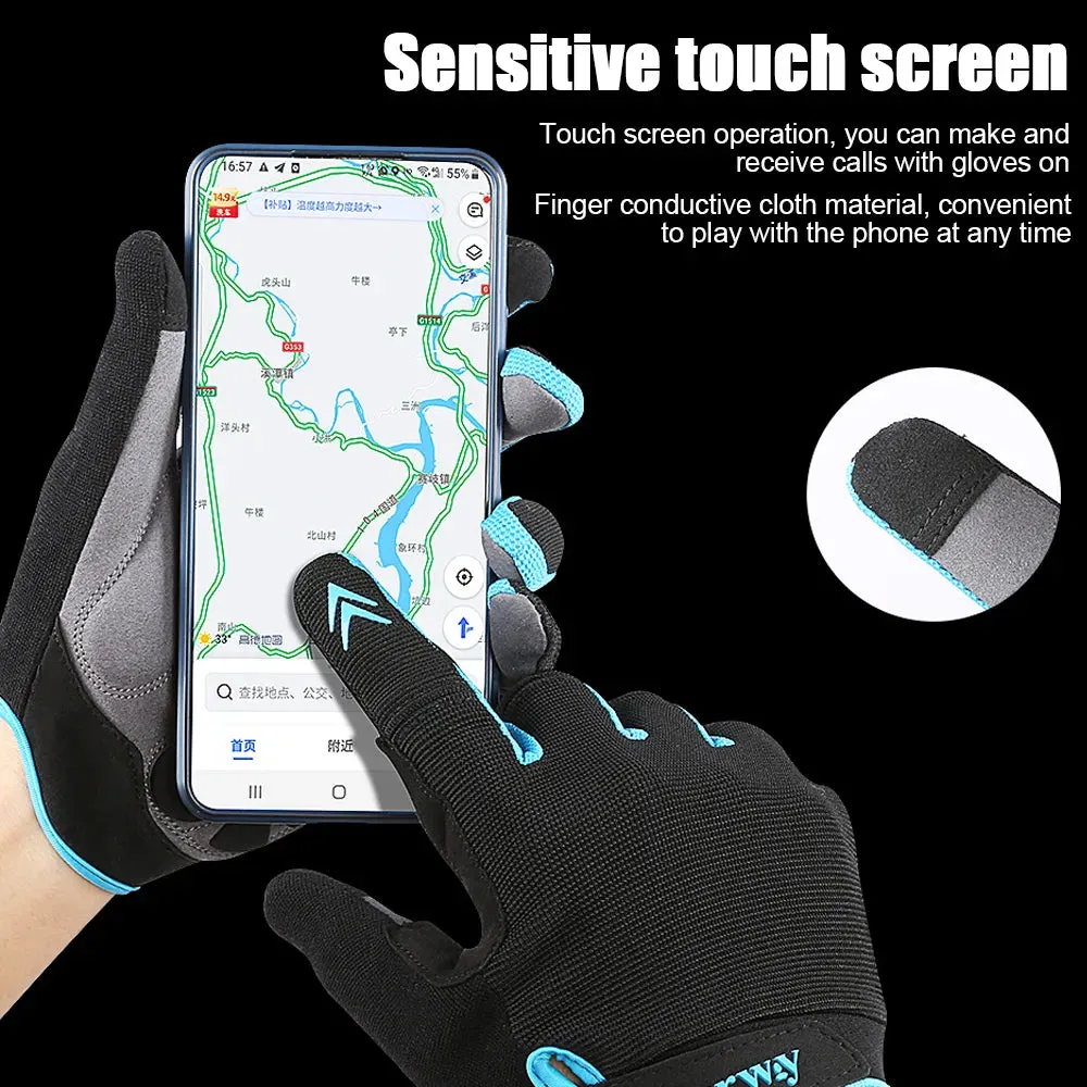 NEWBOLER Cycling Gloves Full Finger Gloves MTB Bicycle Sports Gloves Men Women Spring Autumn Gym Motorcycle Gloves