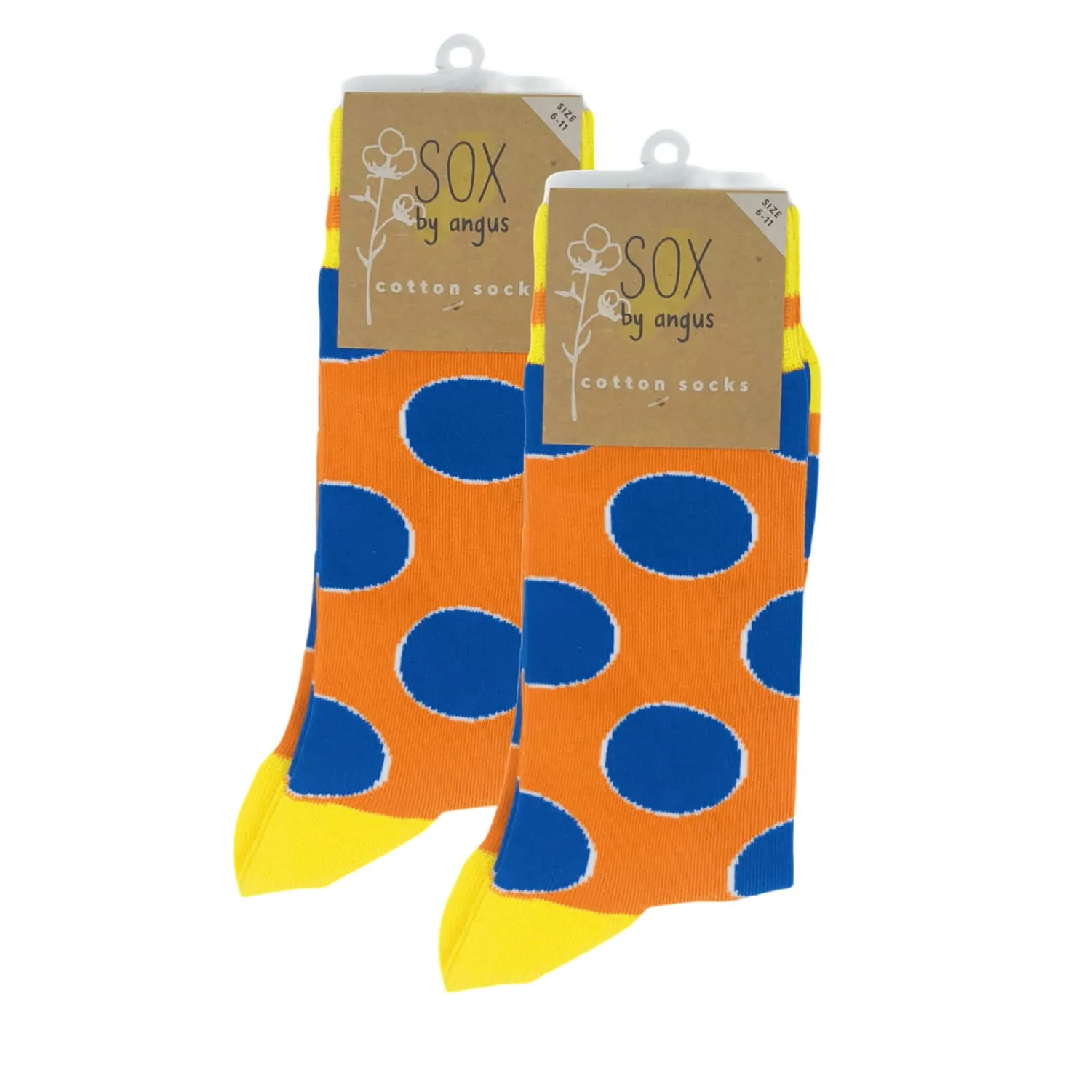 Orange and Blue Circles Socks