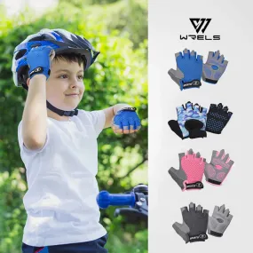 Outdoor Sports Cycling Half Finger Gloves For Boys Girls, Antislip Breathable Thin Spring Summer Gloves, Bicycle Riding Equipmen