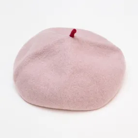 Powder Pink Pure Merino Roll Up Beret