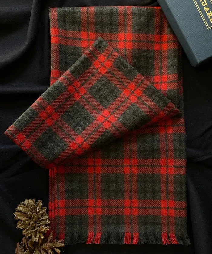 Red Plaid Tweed Scarf