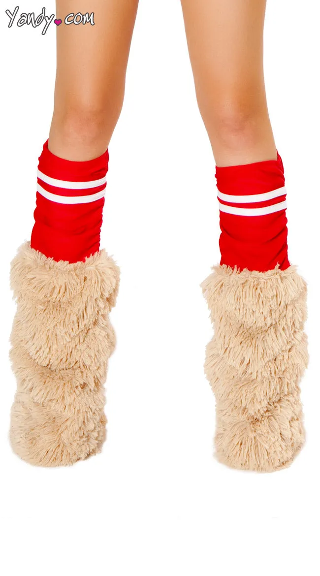 Red Sporty Legwarmers