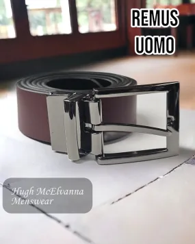 Remus Uomo Burgundy Reversible Belt - 70717/66