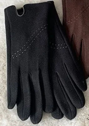 Running Stitch Glove - Black