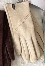 Running Stitch Glove - Natural