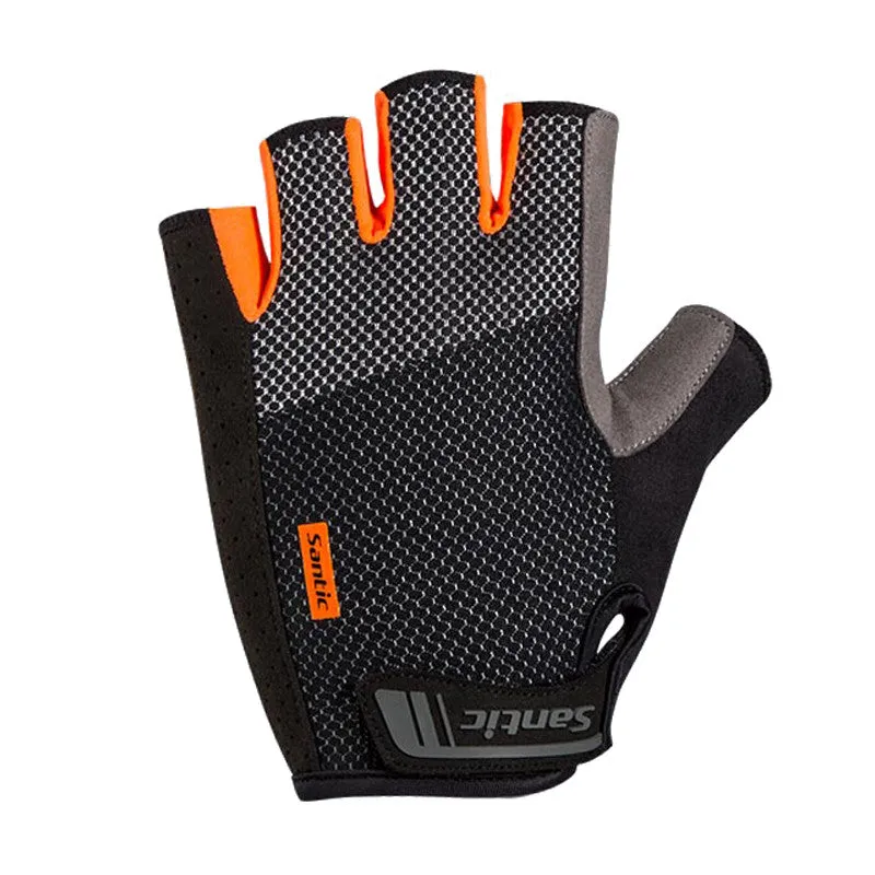 Santic Victor Men Cycling Gloves Half Finger – Orange