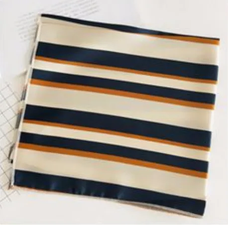 Scarves - Navy Blue & Golden Stripe