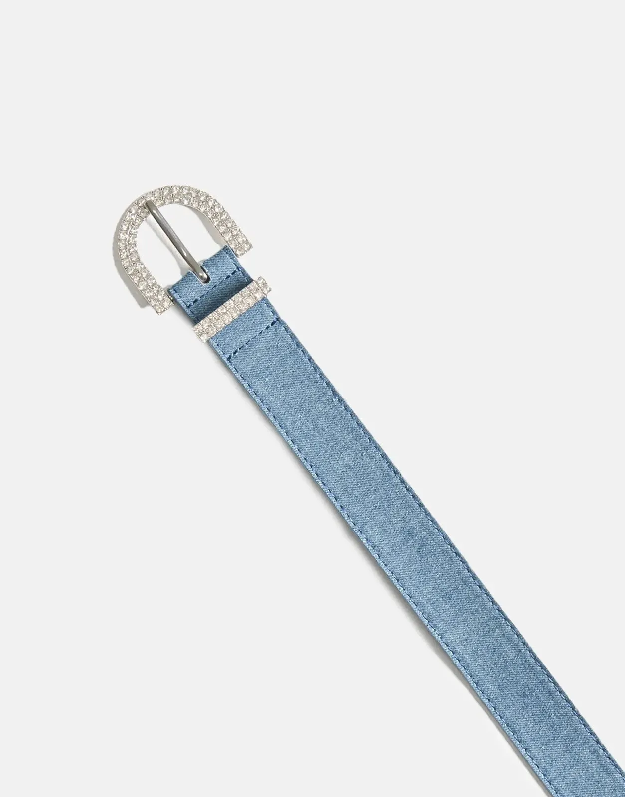 Sissy Boy Denim Diamante Belt Blue