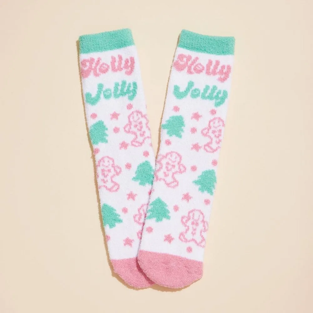 Soft Knit Christmas Socks Gift Set of 4 - Merry & Bright