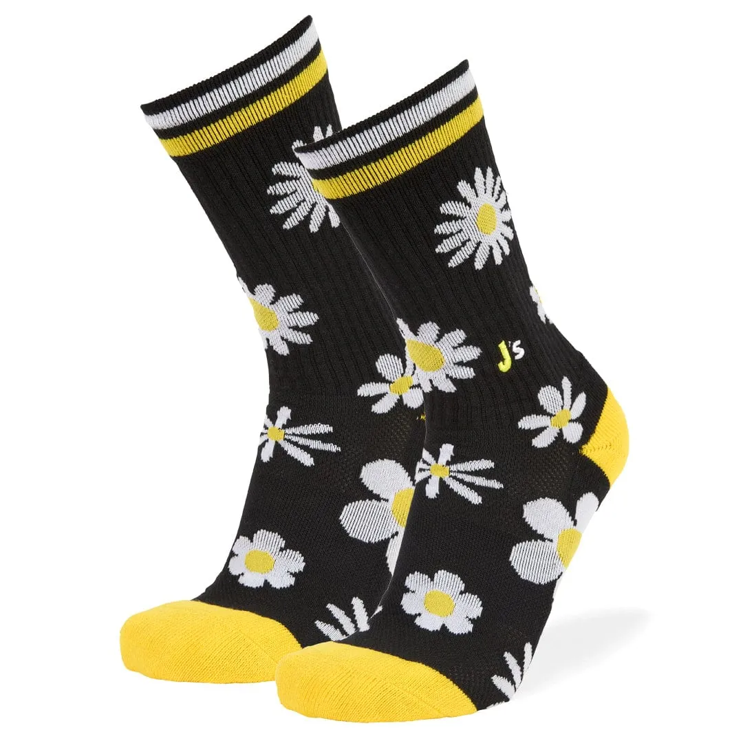 Sporty Floral Athletic Crew Socks