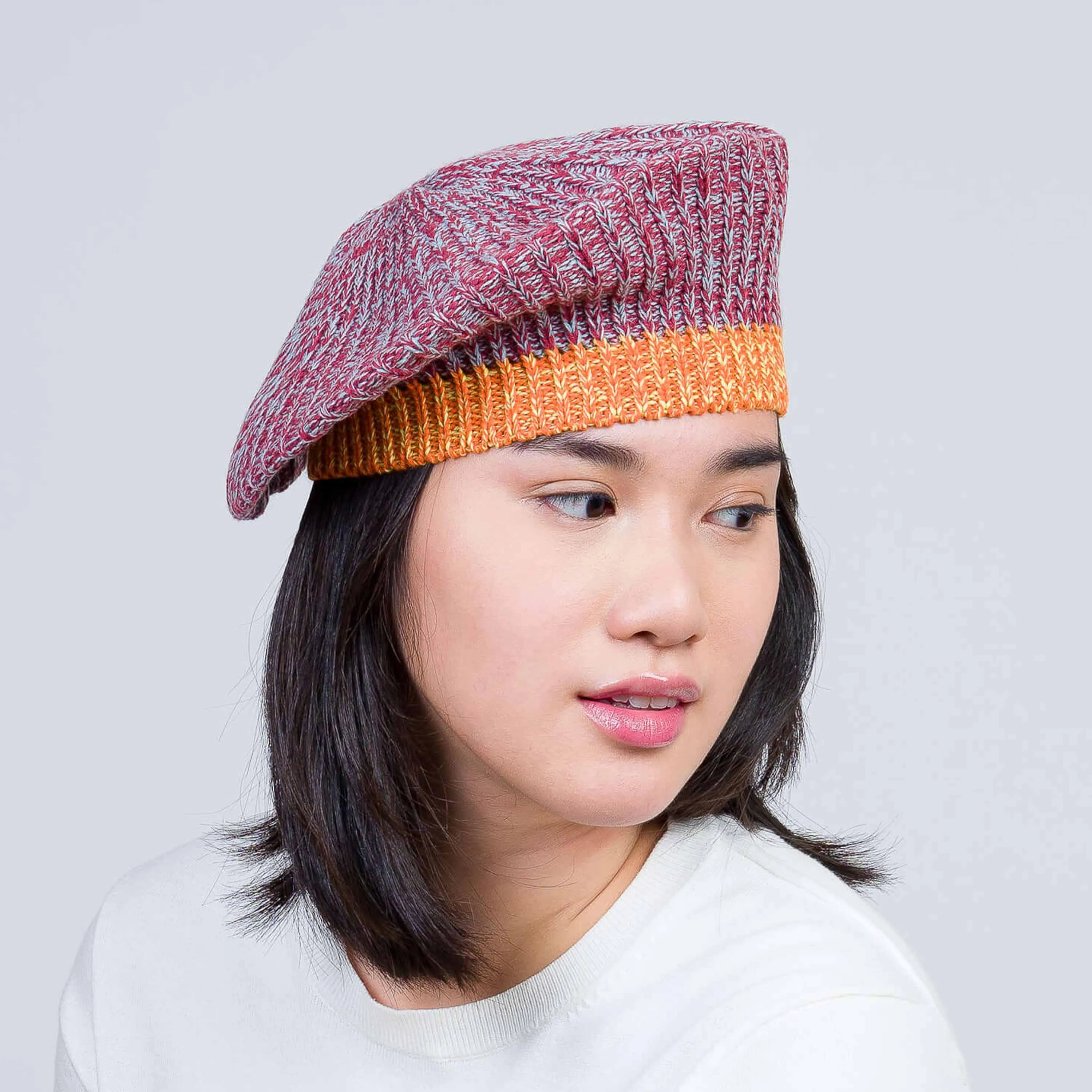 Static Swatch Knit Beret