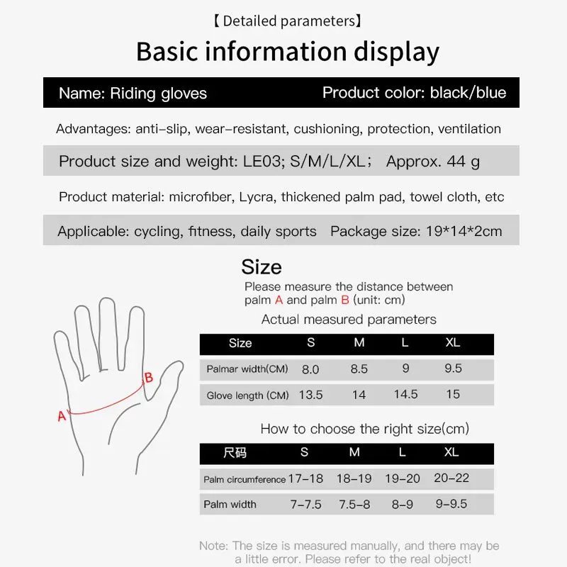 Summer Half Finger Professional Cycling Gloves Nonslip Shockproof Pads Wear Resistant MTB Hiking Bike Motorcycle Gloves Men