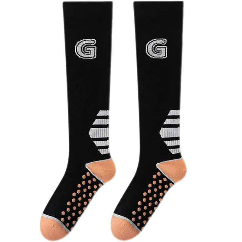 Sweetnana Sports Fashion Design Calf Socks, Running Foot Support Fitted Compression Stockings, Non-Slip Function, Women's Elastic Pressure Stockings.