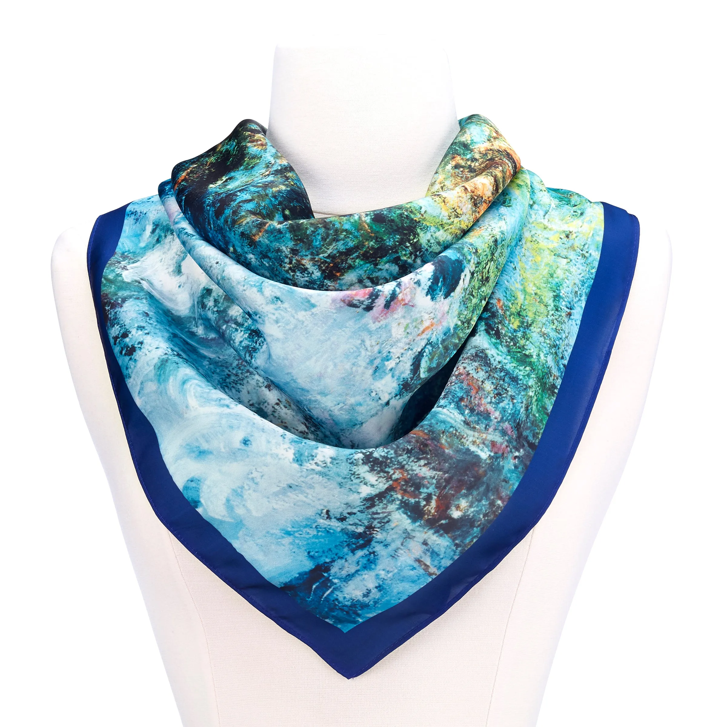 The House at Giverny Viewed From Rose Garden Satin Chiffon Scarf