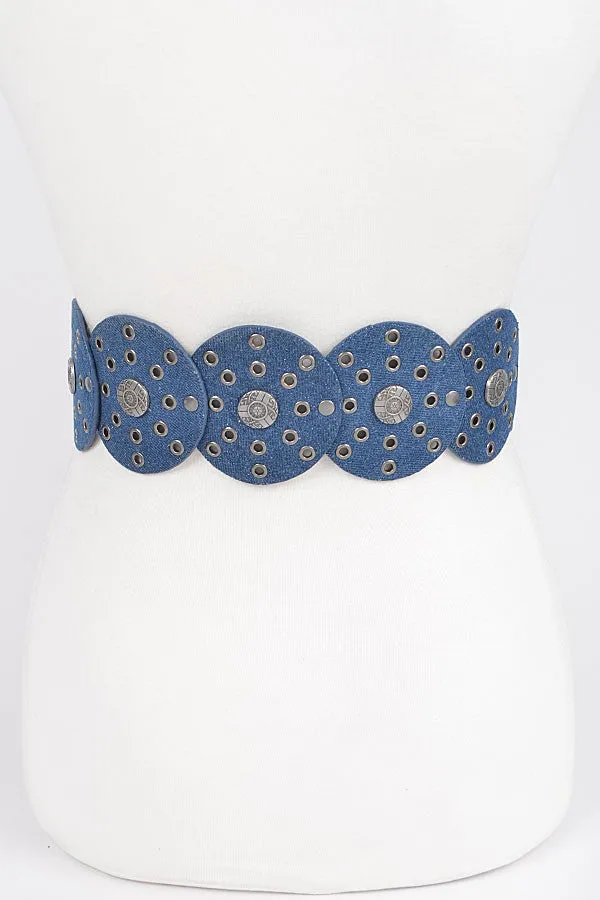 The Jean Genie Boho Sun Engraved Waist Belt