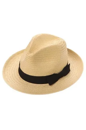 UBH045 Straw Fedora Natural