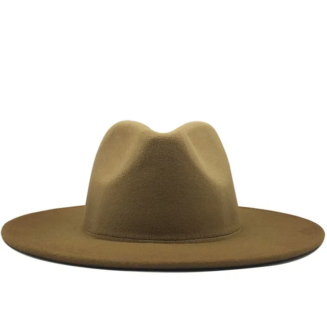 Unisex Gradient Wool Fedora Hats