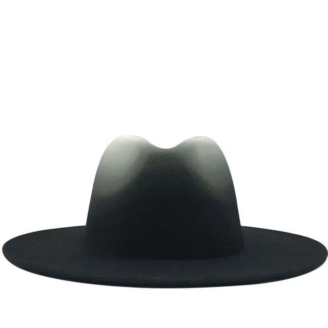 Unisex Gradient Wool Fedora Hats