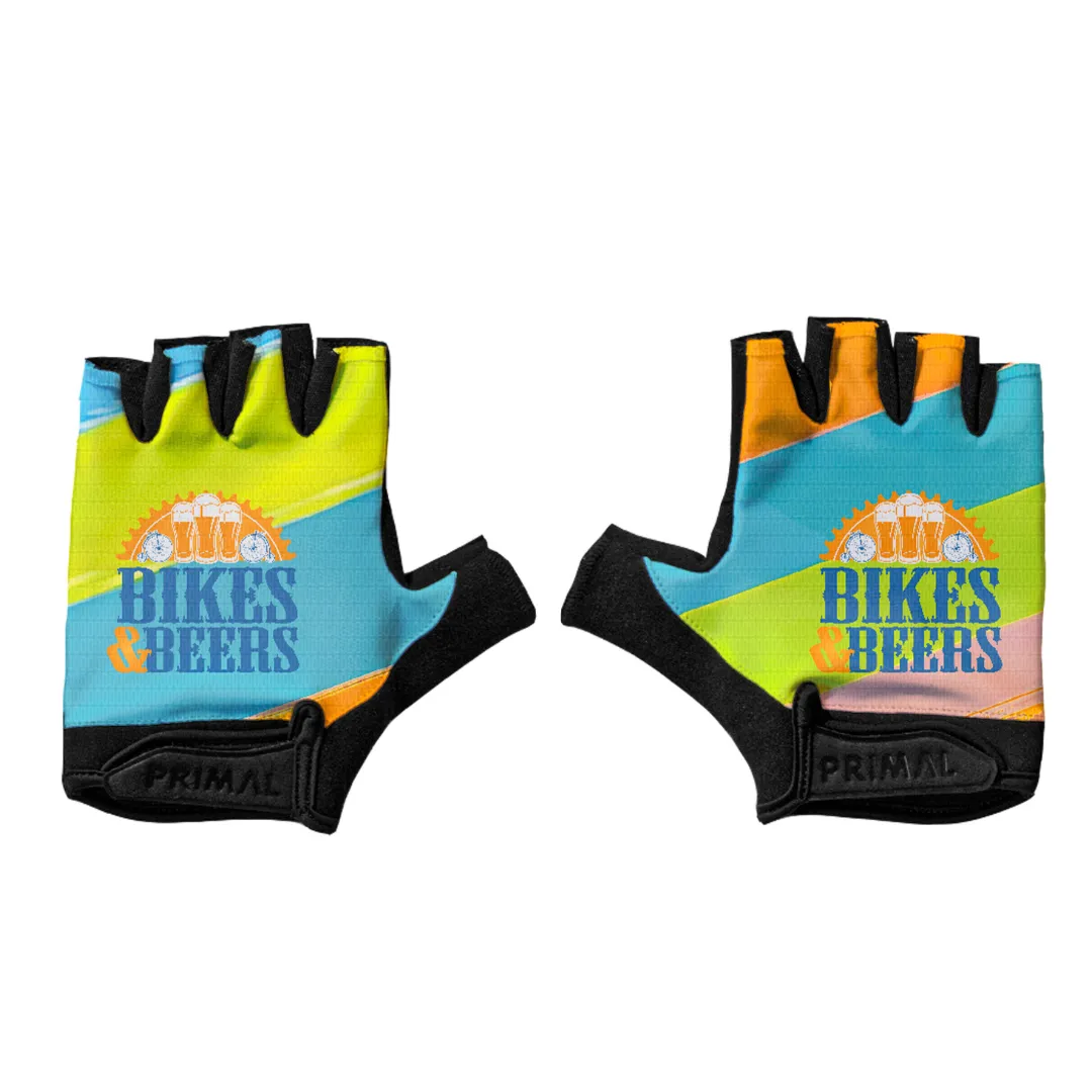 Vibrant Stripes Cycling Gloves