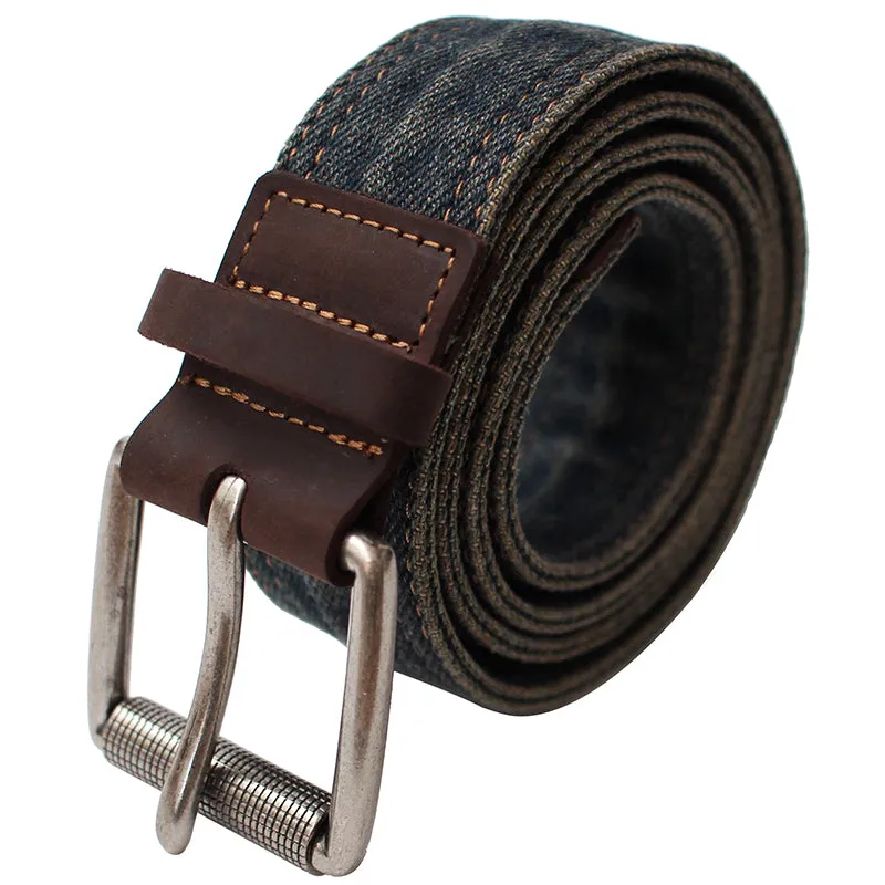 Vintage Black Mens Denim Slim Belts Denim Blue Belts Vintage Belts For Men