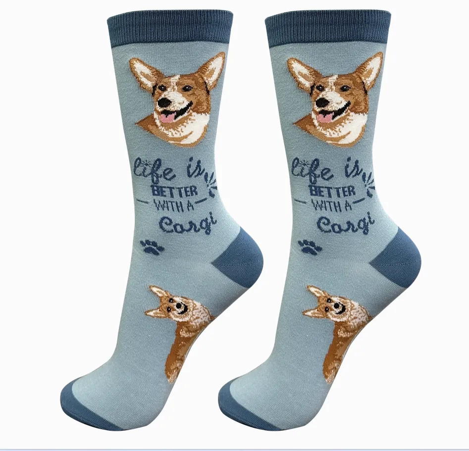 Welsh Corgi Life is Better Socks