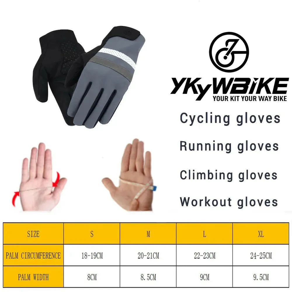 Winter Cycling Gloves Bicycle Gloves Windproof Waterproof Thermal Warm Fleece Mtb Gloves Long Distance Cycling Gloves