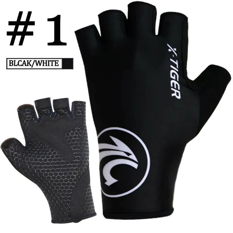 X-Tiger Cycling Gloves Outdoor Protect MTB Bike Gloves Washable Breathable Polyester Spandex Half Finger Racing Bicycle Gloves