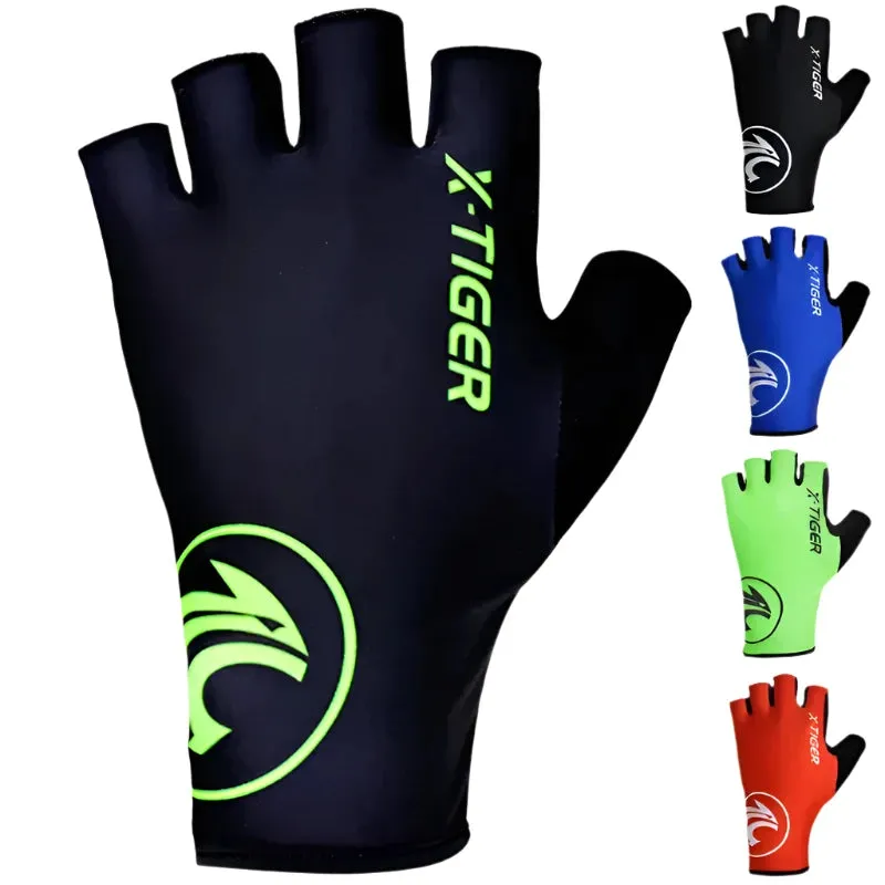 X-Tiger Cycling Gloves Outdoor Protect MTB Bike Gloves Washable Breathable Polyester Spandex Half Finger Racing Bicycle Gloves